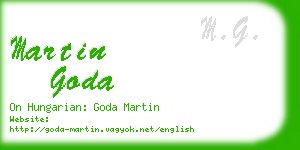 martin goda business card